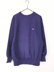 古着 90s USA製 Champion Reverse Weave ワンポイント リバース スウェット 紫 XL 古着 