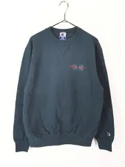 古着 90s Champion ワンポイント 前V スウェット トレーナー 紺 L 古着 