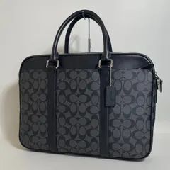 2601-235｜美品｜コーチ シグネチャー ビジネスバッグ ブラック