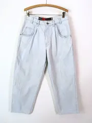 古着 90s Levi's Silver Tab 661-0736 「Loose」 アイスブルー デニム タック パンツ ジーンズ ルーズ W31 L25 
