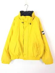 古着 90s TOMMY HILFIGER フラッグ ロゴ パッチ 2way コットン シェル ダウン ジャケット XL 