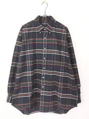 古着 90s Ralph Lauren 「BIG SHIRT」 マルチ チェック ポケット付 BD シャツ L 古着 