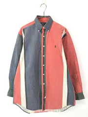 古着 90s Ralph Lauren マルチ ストライプ BD シャツ S 古着 