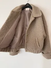 新製品 柔らかい ウール混 ハーフコート ジャケット