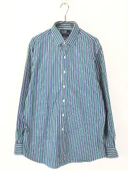古着 Polo Ralph Lauren 「CURHAM CLASSIC FIT」 カラフル マルチ ストライプ シャツ L 古着 