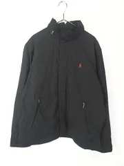 古着 Polo Ralph Lauren 裏地 フリース 2way パデット ジャケット 黒 L 古着 