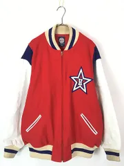 古着 70s Ebbets Field Flannels 「HOLLYWOOD」 本革 レザー ウール スタジアム ジャケット スタジャン XL 