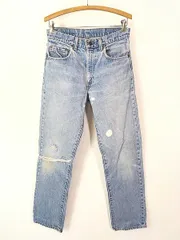 古着 70s USA製 Levi's 505-0217 「66後期」 シングル ダメージ リペア デニム パンツ ジーンズ スリム W30 L29 