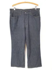 古着 70s Levi's 546-1918 濃紺 ライトオンス デニム フレア パンツ  W35 L25 