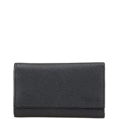 プラダ キーケース 6連 2PG222 ブラック レザー メンズ PRADA【228-93126】