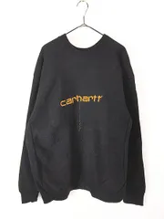 古着 80s USA製 Carhartt BIG ロゴ 刺しゅう リバース タイプ スウェット トレーナー XL 古着 