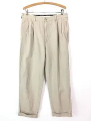 古着 90s Polo Ralph Lauren タック チノ パンツ テーパード ベージュ W33 L29 古着 