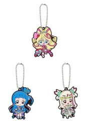キミとアイドルプリキュア♪ カプセルラバーマスコット2　全３種３個セット　キュアアイドル & キュアウインク & キュアズキューン