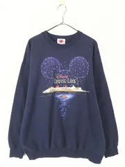 古着 90s Disney Cruise Line クルージング  豪華客船 グラフィック スウェット トレーナー L 古着 