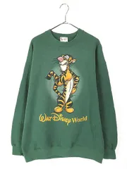 古着 90s USA製 Disney クマのプーさん ティガー BIG プリント スウェット トレーナー XL 古着 
