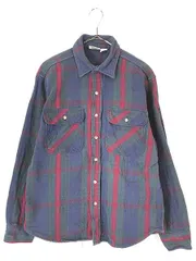 古着 90s FIVE BROTHER カラフル チェック ヘビー フランネル コットン シャツ ヘビネル L 