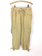 レディース 古着 90s LAUREN Ralph Lauren 無地 ソリッド 100% リネン カーゴ パンツ M位 古着
