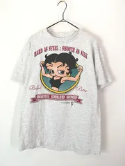 レディース 古着 90s BETTY BOOP ベティ ブープ 「100％ SOLID BOOP」 キャラクター プリント Tシャツ L 古着