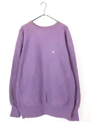 古着 90s USA製 Champion Reverse Weave ワンポイント リバース スウェット ラベンダー XL 古着 
