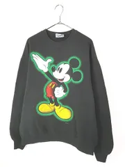 古着 90s USA製 Disney Mickey ミッキー スウェット トレーナー L 古着 