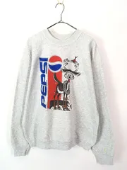 古着 90s USA製 PEPSI ペプシ コーラ 企業 トナカイ アニマル ポップ アート スウェット トレーナー XL 古着 