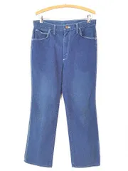 古着 70s USA製 Wrangler 84410SB 濃紺 ブルー デニム パンツ ジーンズ ブーツカット W33 L31 