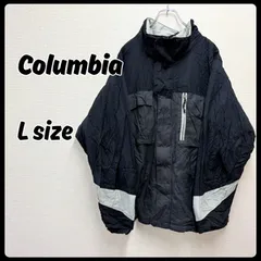 90s Columbia 中綿 アウター マウンテンジャケット Lサイズ ネイビー 古着 コロンビア グレー