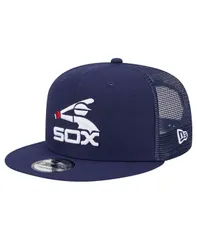 ニューエラ メンズ アクセサリー 帽子 New Era Mens Navy Chicago White Sox Cooperstown Collection Team Color Trucker 9FIFTY Snapback Hat Navy ネイビー