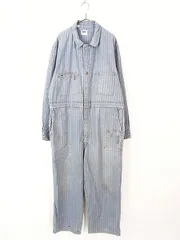 古着 60s USA製 Lee Union-Alls ヘリンボーン デニム ワーク オールインワン つなぎ 48L 