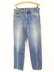 古着 90s USA製 Levi's 505-0217 ヒゲ 縦落ち ブルー デニム パンツ ジーンズ スリム W32 L31 