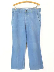 古着 80s Levi's 22506-5015 デザインポケット ライトブルー デニム フレア パンツ ジーンズ ベルボトム W34 L29.5 