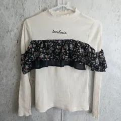 lovetoxic ラブトキシック サイズM 150 カットソー フリル 白 ホワイト 花柄 長袖 レディース 〇◇