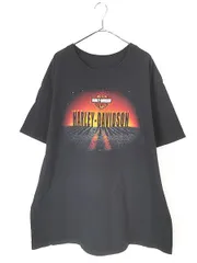 古着 00s HARLEY DAVIDSON シールド&バー ロゴ シルエット グラフィック Tシャツ XL位 古着 