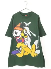 古着 90s USA製 Disney ミッキー プルート ハグ Tシャツ XL位 古着 