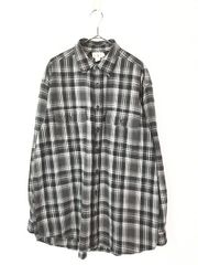 60's cascade オンブレチェックウールシャツ　ヴィンテージシャツブルー 60's cascade オンブレチェックウールシャツ ヴィンテージシャツブルー