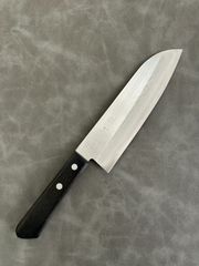 包丁 牛刀包丁 クロマックス鋼 180mm 黒合板柄 セミステンレス ④