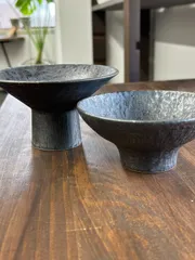 小鉢２点セット　小皿　黒い食器　マットブラック