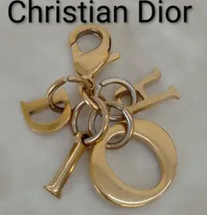 AQV10 クリスチャンディオール 極美品 DIORロゴチャーム ゴールド金具