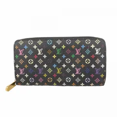 【6bb1640-k】ルイヴィトン 長財布 モノグラム・マルチカラー ジッピーウォレット M60275 ノワール/ヴィオレ【中古】レディース
