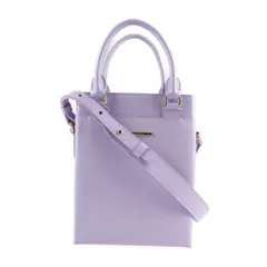 超美品 Samantha Thavasa サマンサタバサ 2WAY ミニバッグ ハンドバッグ レザー パープル ゴールド金具 ショルダーバッグ トートバッグ スマホバッグ スマートフォンケース ポシェット