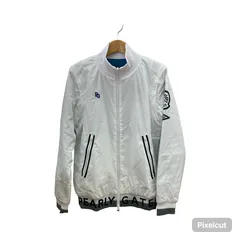 GF1 PEARLY GATES パーリーゲイツ  レディース アウター ゴルフ ゴルフウェア 防寒 薄手 袖 脱着 取り外し可 リバーシブル ダブルジップ ホワイト✖️ブルー  0サイズ S  055-3120002