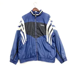 【現状渡し品】adidas アディダス NYLON JACKET ナイロンジャケット 万国旗タグ アウター サイズ：M カラー：ネイビー系 メンズ 【146-250415-as-19-izu】