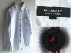 希少 BURBERRY BLACK LABEL バーバリーブラックレーベル 市松柄 チェック コットン ドレスシャツ 2 ライトブルー ホワイト