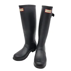 【中古品】HUNTER ハンター RAIN BOOTS レインブーツ シューズ 靴 サイズ：US7 カラー：ブラック レディース 【167-250304-as-28-izu】
