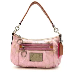 コーチ ハンド ショルダーバッグ シグネチャー ピンク 旅行 GA442