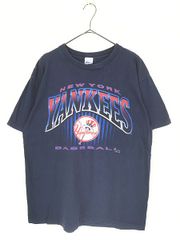 USA製】90s RUSSELL ニューヨークヤンキース Tシャツ 猫目釦XL - メルカリ