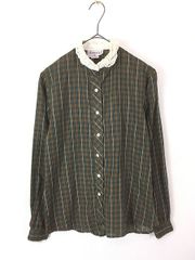 60s70s usa 小花柄 丸襟 ピンタックブラウス 長袖 toro otoe - メルカリ