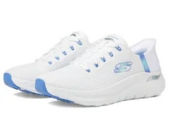 スケッチャーズ レディース シューズ スニーカー SKECHERS Arch Fit 20 Easy Chic Hands Free SlipIns White Blue ホワイト