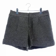 グリーンレーベルリラクシング ユナイテッドアローズ green label relaxing ショーパン パンツ ショート タック ジップフライ 総柄 38 黒 ブラック ボトムス /T2