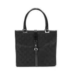 [中古] GUCCI グッチスクエア ジャッキー トート黒GGキャンバスA